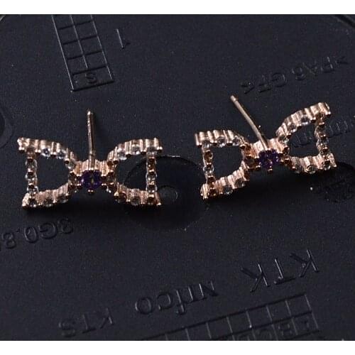 Guarantee Plain 925 Sterling Silver , CZ , Cubic Earrings, 1.5 g, EA51594