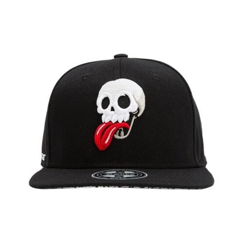 Personality skull flat-brimmed hat fashion hip-hop hat mens baseball cap outdoor leisure wild snapback Womens ha
