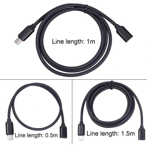 HD 4K 3A Type-C Extension Cable Male to Female USB 2.0 Charging Cable Extender Cord Wire For Macbook Nintendo Switch Laptop