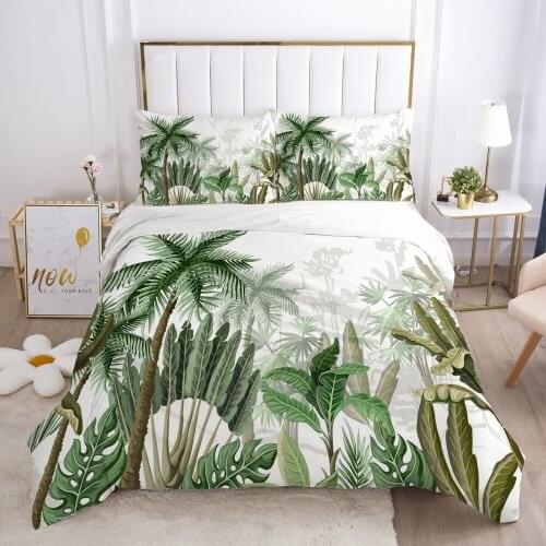 Duvet Cover Set Green Tree Bedding Sets Quilt Covers Pillowcases Blanket Cases King Queen Full Twin Size 3D Bohomia Bed Linens