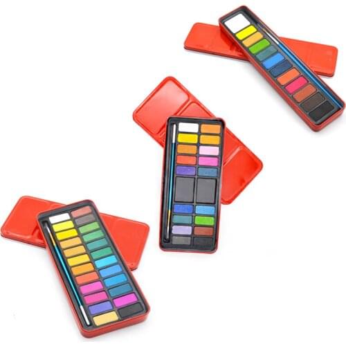 12/18/24 color solid watercolor tin box gouache paint painting art supplies hand-painted graffiti powder paint