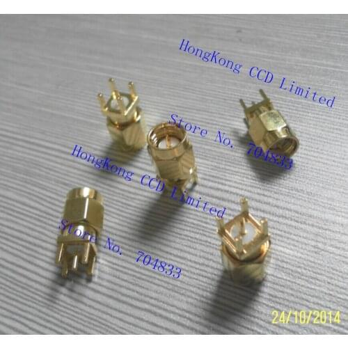 PCB Mount SMA male Plug Straight Receptacle Solder Adapter