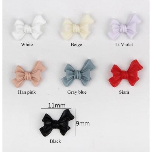Fashion Resin Manicure Jewelry Bow Knot 9x11mm DIY Polishing Manicure Art Decorations Accessories 30Pcs/100Pcs