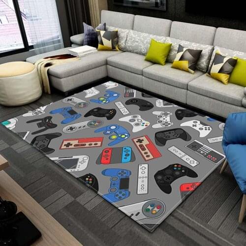 Cartoon Gamer Controller pattern Carpets for Living room Bedroom Area Rugs Anime 3D Print Kids Game Mat Child Room Play Big Rug