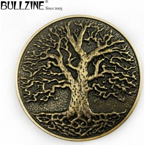 Bullzine wholesale retro zinc alloy love tree belt buckle antique brass finish FP-03595 LUXURIOUS jeans gift belt buckle