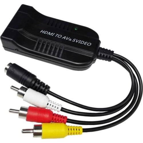 HDMI to Male AV CVBS Female S-video Converter Adapter Composite R L Audio High Definition Multimedia Interface1080P Video Box