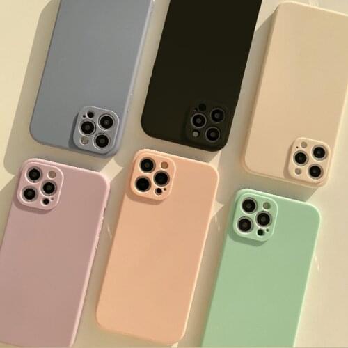 Retro Mint Matcha Green art Shockproof Phone Case For iPhone 12 11 Pro Xs Max X Xr 7 8 Plus Lens Protection Case Cute Back Cover
