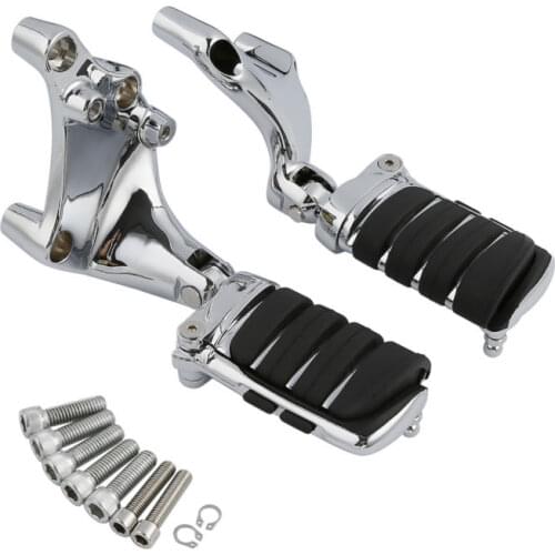 1.25'' Adjustable Foot Pegs W/Mounting Brackets For Harley SuperLow XL883L 2017