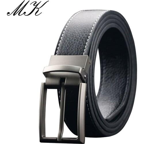 Maikun Belts for Men Casual Genuine Leather Men Belts Luxury Reversible Pin Buckle Belt For Jeans
