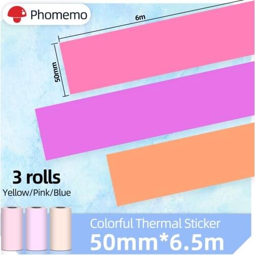 Phomemo Thermal Paper Clear Printing Thermal Photo Sticker Rolling Paper for Phomemo M02/M02S/M02Pro Pocket Photo Printer