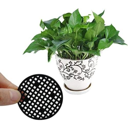 50Pcs 2.5cm Balcony Outdoor Garden Bottom Grid Mat Breathable Leakproof With Drainage Hole Round Home Durable Flowerpot Mesh Pad