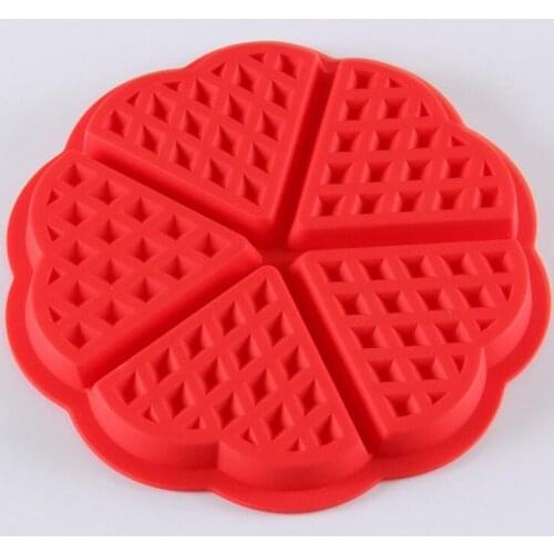 Silicone Mold Tool 1 X Heart-shaped Waffles Mold 5-Cavity Bundt Oven Muffins Baking Mould Cake Pan molde de silicone