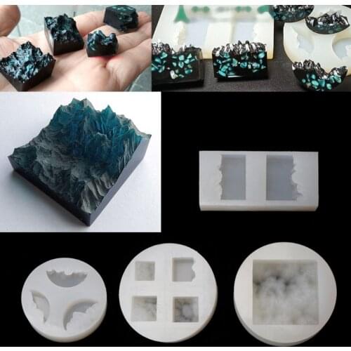 Silicone Mold Resin DIY Snow Mountain Mold Micro Landscape Epoxy Resin Molds