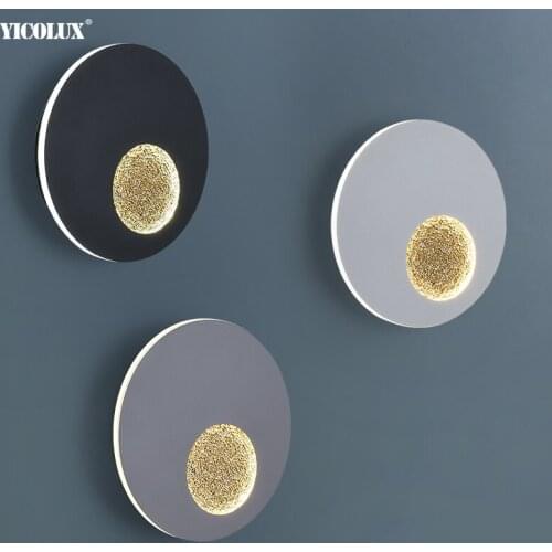Modern LED Wall Lights For Bedside Corridor Lighting White Black Grey Creative Earth Sconce Lamp Luminaria indoor fixtures Deco