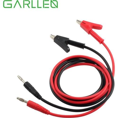 GARLLEN Banana Plug Test Cable 15A Banana Plug To Alligator Clip Test Lead Cable Heavy Duty 1m Long Test Tool For Multimeter