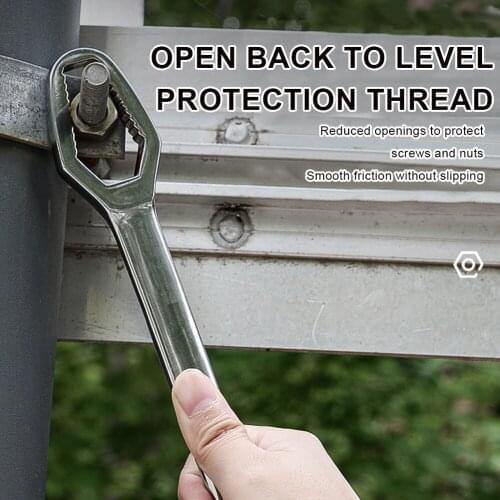 Universal Double Ended Wrench Self-Tightening Universal Wrench 8-22mm Set Screw Nut Wrench Repair