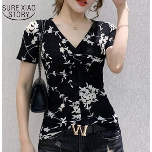 2021 Summer New Fashion Temperament Slim V-neck Printed Stitching Short Sleeve Womens Shirts Python Pattern Streetwear 9888