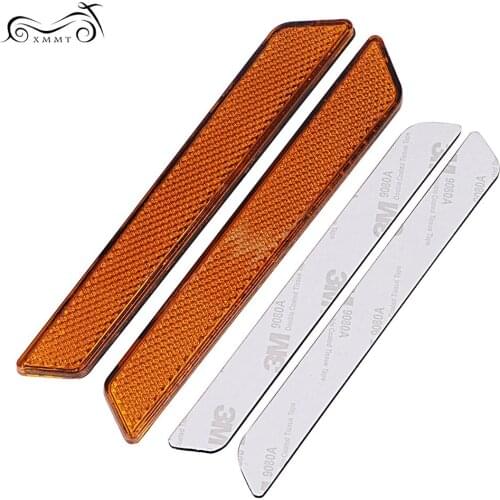 1 Pair Orange Plastic Front Fork Leg Reflector Reflective Stripe For Harley All Lower Legs Slider Sportster 883 1200 Motorcycle