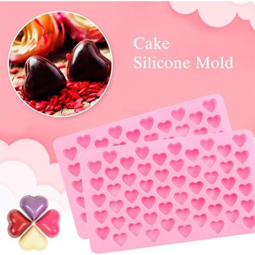 1Pcs Mini Heart Mold DIY Handmade Chocolate candy fondant ice cube Jelly silicone mold cake decorating Baking tools supplies