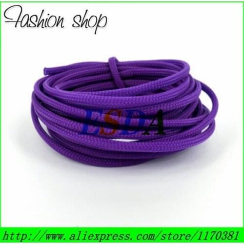 10M/ Reel 3mm Purple Tight Braided Round PET Expandable Sleeving
