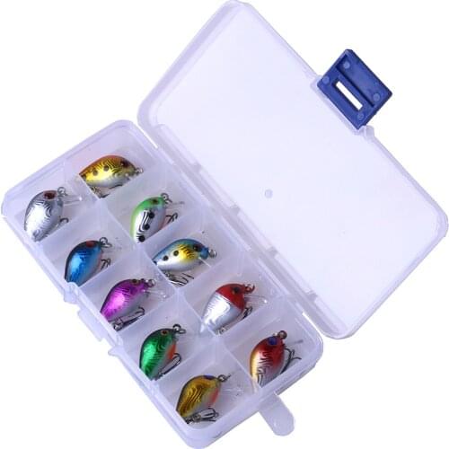 10pcs 1.5g 3cm Mini Wobblers/Crankbait Fishing Lure Artificial Bait Hard Floating Wobbler for Fish Bass Fishing Tackle