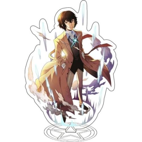 15CM Stand Detective Figure Dazai Osamu Stand Anime Bungo Stray Dogs Acrylic Model Toys Kawaii Accessories For Boys Girls Gifts