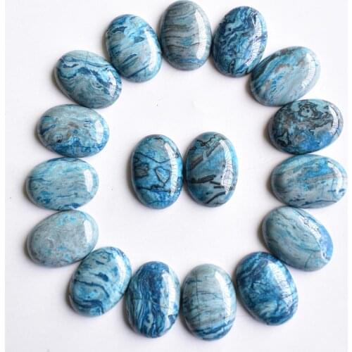 2020 Fashion top quality natural blue onyx Oval CAB CABOCHON beads for jewelry accessories making18x25mm wholesale 20pcs/lot