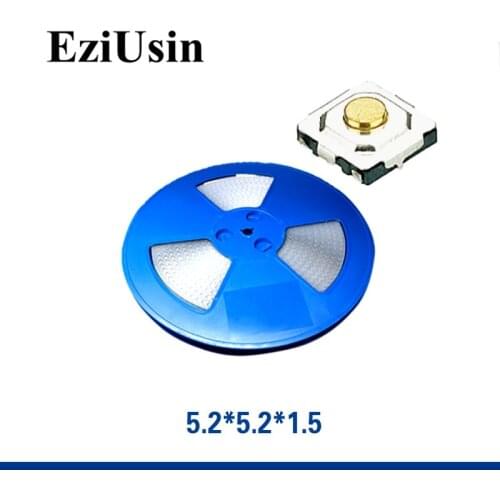 5000pcs In Tape One Reel TS-C009 5*5*1.5 Membrane Tactile Tact Touch Button Micro Switch Thin Film Keyboard 5.2x5.2x1.5