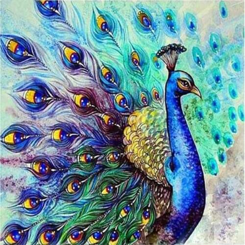 5D DIY Peacock Diamond Painting Cross Stitch Mosaic Full Drill Picture Of Rhinestone Embroidery Art Room Decor Art