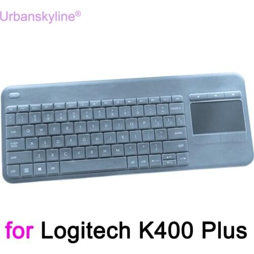 K400 Plus Keyboard Cover for Logitech K400 Plus for Logi Wireless Protective Protector Skin Clear Silicon TPU Case