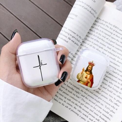 Faith Christian Religious Jesus Bible verse accessories Case for Airpods 2 1 Earphone Cover for Airpods Soft Clear Earphone case
