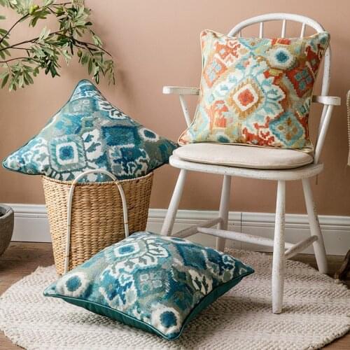 DUNXDECO Cushion Cover Decorative Pillow Case Vintage Simple National Geometric Sofa Chair Coussin Bed Room Decorating