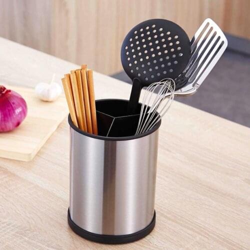 Stainless Steel Hanging Cutlery Holder Drainer Spoon Fork Chopsticks Storage Basket Rack Kitchen Accessories Tools Organizer