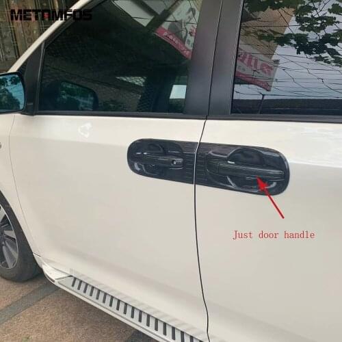 For Toyota Sienna 2019 2020 Carbon Fiber Door Handle Cover Molding Trim Sticker Protection Cap Exterior Accessories Car Styling