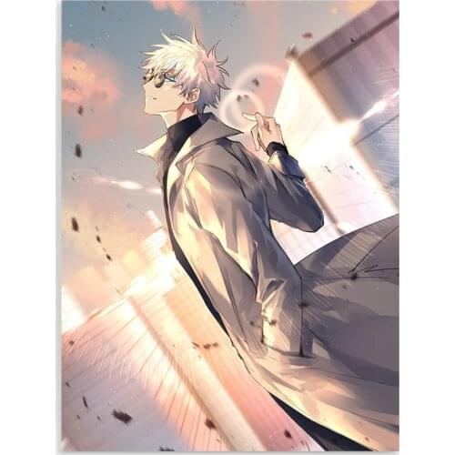 Home Decor Gojo Satoru Canvas Painting HD Print Jujutsu Kaisen Pictures Bedroom Bedside Background Wall Art Modular Anime Poster