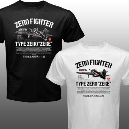 Zero Zeke Japan Navy Kamikaze Fighter Plane Aircraft Model 2019 Newest Cotton Cool Design 3D Fitted T Shirts