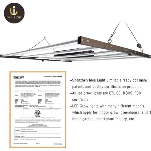 IDEA LIGHT Greenhouse Dimmable Samsung 3500k 660nm 2.8 umol/J High Efficacy 480W Full Spectrum Led Grow Lights Bar