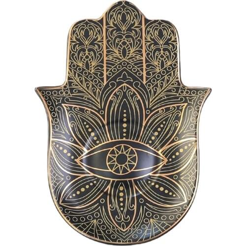 Owl ceramic dish cactus decorative jewelry small jewelry plate jewelry storage tray bronzing ornaments