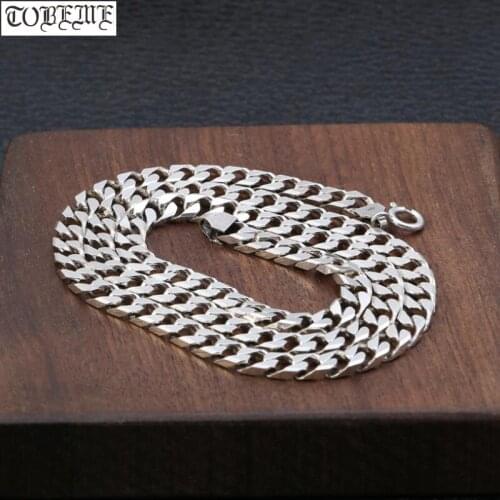 Handcrafted Thai Silver Necklace 925 Silver Man Necklace Sterling Silver Link Necklace