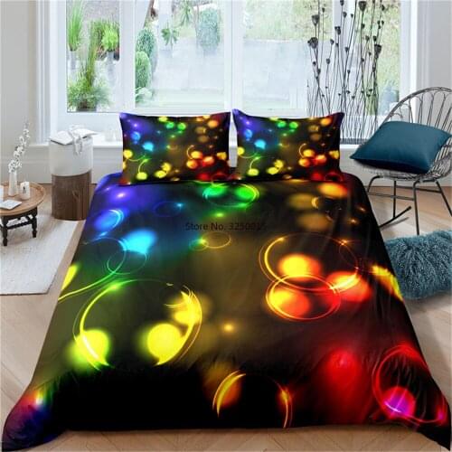 2/3pcs Colourful Bedding Set 3D Lantern Printed Duvet Cover Bedclothes Quilt Cover Home Textiles Luxury Bedspread
