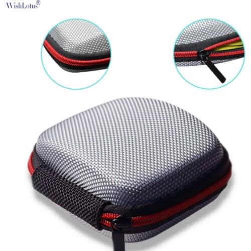 Storage box for earphones space saving accessary tangling resistant earphone barrel high end container smooth zipper boxes