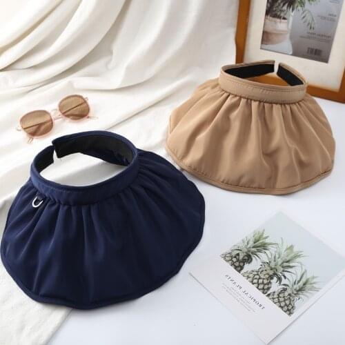 New Foldable Vacation Visor Caps for Women Top Sun Hat Summer UV Hats Head Bonnets for Women Designer Sun Hats for Women