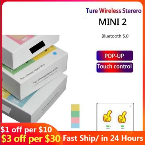 Mini2 TWS Macaron Earphones i12 tws Bluetooth 5.0 Touch Control Model Auto Pairing Support Wholesale Dorpshipping Retail