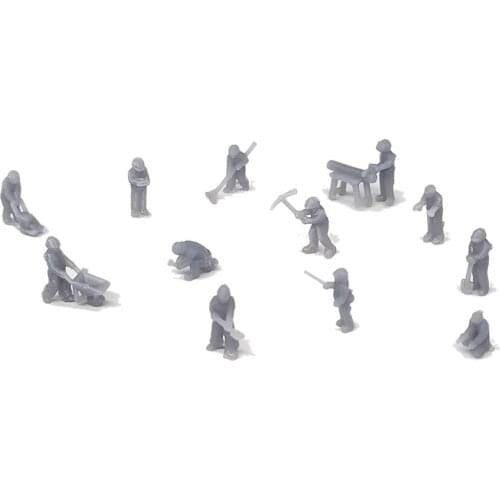 Outland Models Military Scenery Structure Construction Worker Figure Set 1:160 N Scale