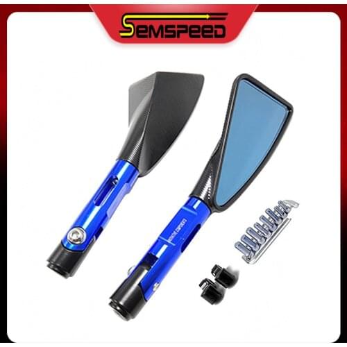 Universal Motorcycle Sports Bike Side Mirrors For Yamaha FZ6R YZR-R1 YZF-R1 R3 R6 R15 R25 Aluminum Alloy Rear view Mirrors