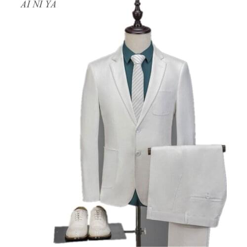 Latest Coat Pant Designs Two Buttons White Linen Custom Made Groom Blazer Men Suits 2 Pieces Slim Fit Terno Jacket+Pant