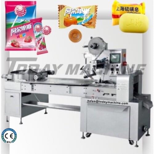 Pillow Bag Napkin Fork Pack Wrap Horizontal Flow Plastic Spoon Packing Wrapping Equipment Automatic Cutlery Wrapper Machine
