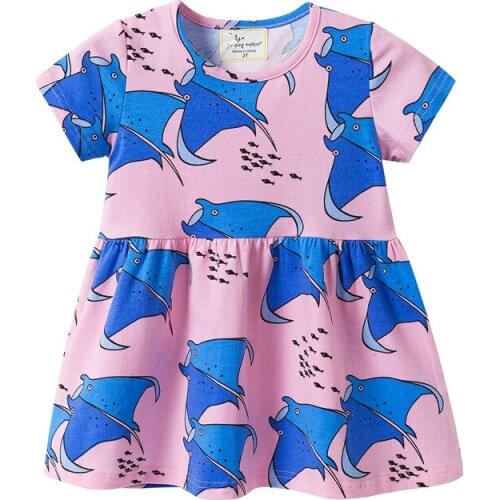 Baby Girl Clothes Kids Dresses for Girls 2019 Summer Fashion New Baby Girl Short Sleeve Dress Toddler Cartoon Printed Dresses