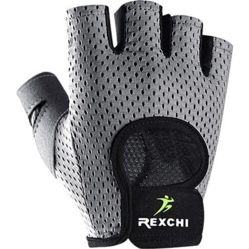 1 Pair Gym Fitness Half Finger Gloves Breathable Mesh Power Weight Lifting Women Men Workout Bodybuilding Hand Protector