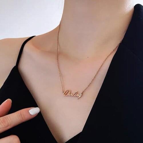 Personalized stainless steel name necklace, customized exquisite nameplate necklace, personalized jewelry jewelry gift